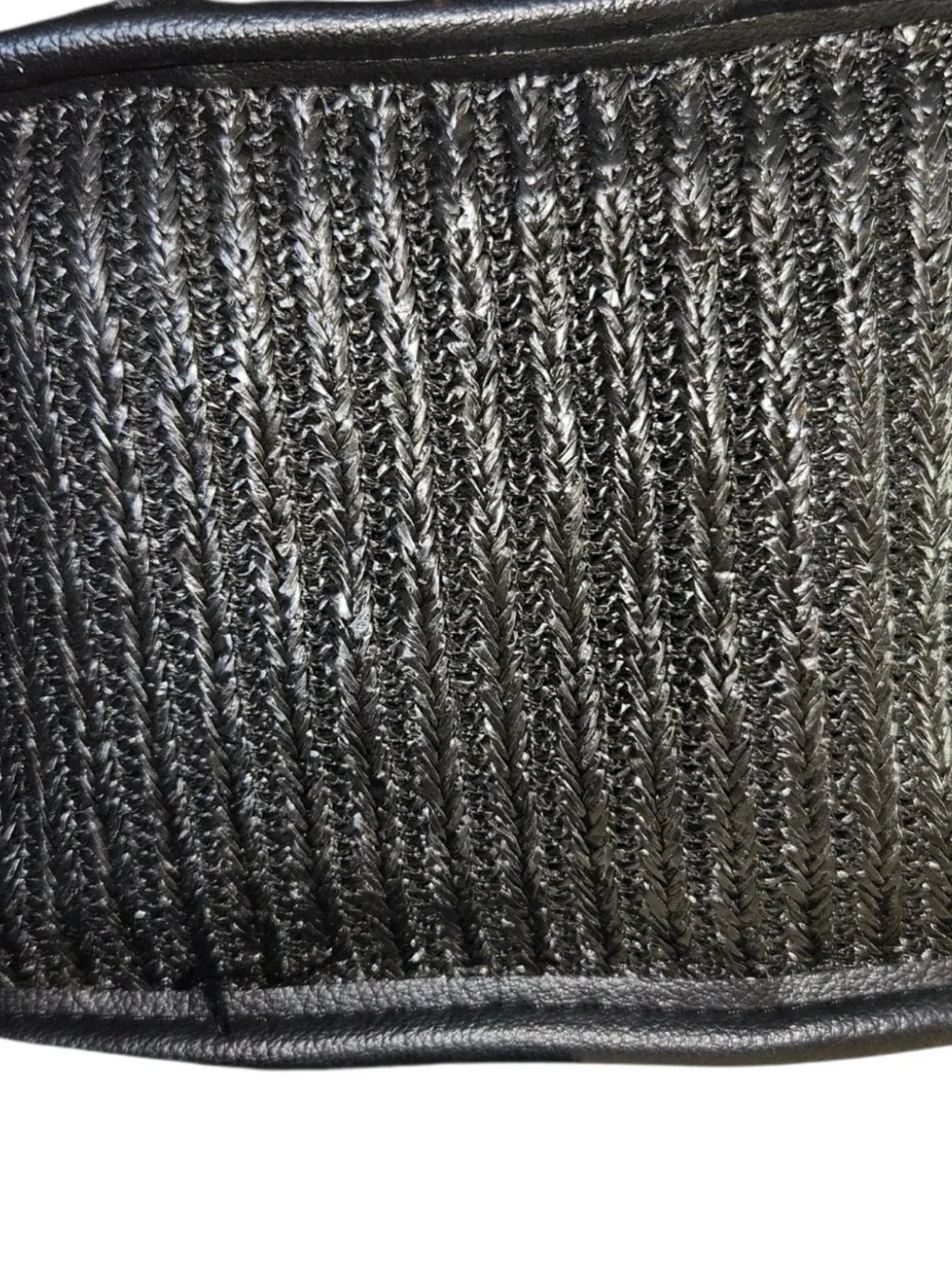 Steve Madden Black Woven Crossbody Bag with Logo Strap